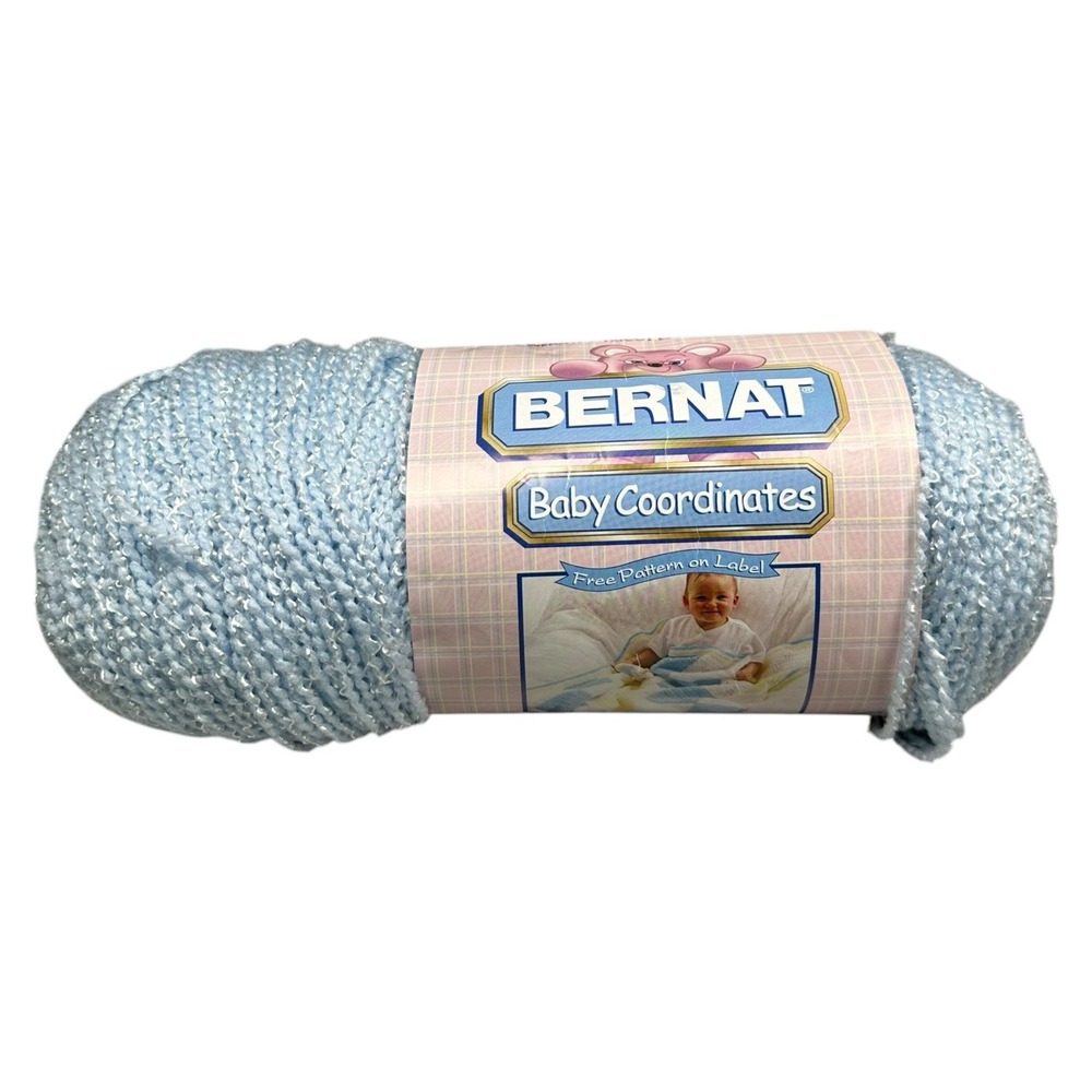 Bernat Baby Coordinates Yarn Soft Blue Blanket Yarn Full Skien 5.6oz 160g 01009